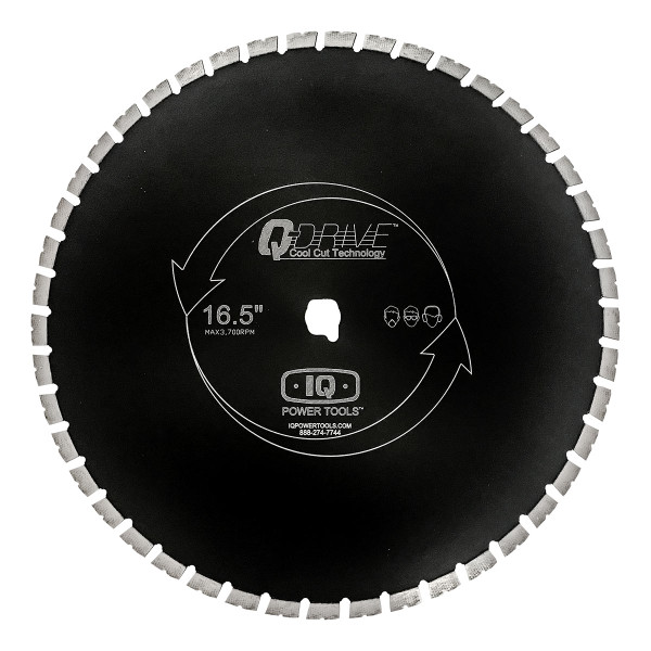 iQ 420mm segmentiertes Q-Drive Sägeblatt mit geräuscharmem Kern, schwarz (Art.MASQX420-3-QD-KP)